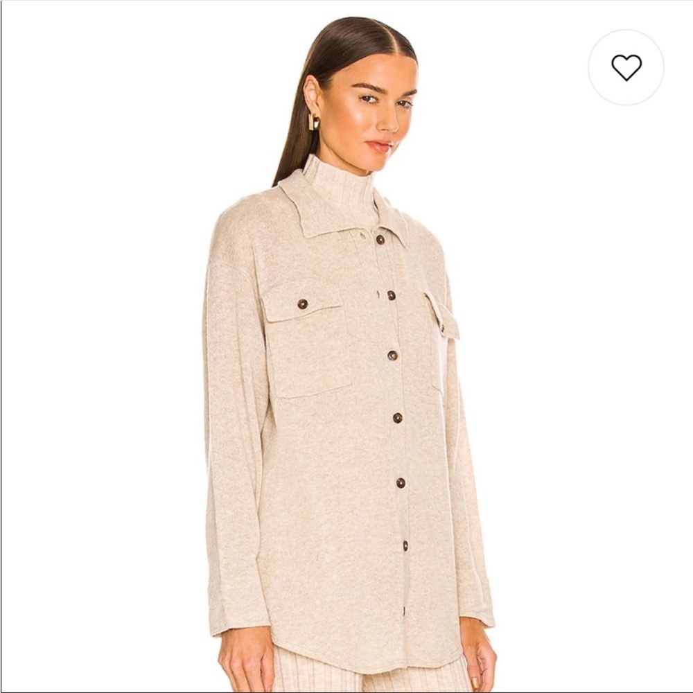 Revolve Clothing Weekend Stories River felted merino button up “coatigan”